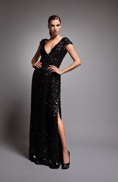 Alexia Tulle Star Sequin Dress - Black – mykindofdress